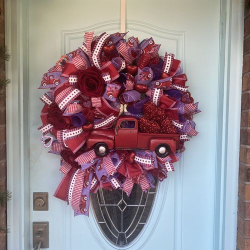 Customer photo review of 2.5"X10Yd Truck W/Hearts On Royal Lavender/Red/Pink RGA167813