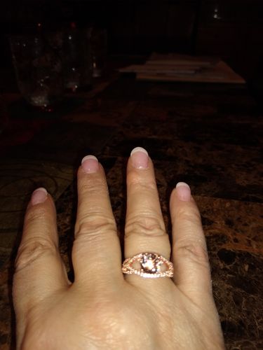 Customer photo review of gemstone round cross arm diaspore sterling silver ring