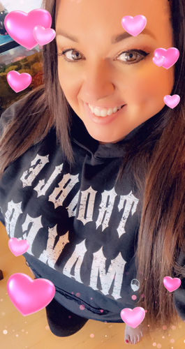 Customer photo review of 141 - Trouble Maker Hoodie