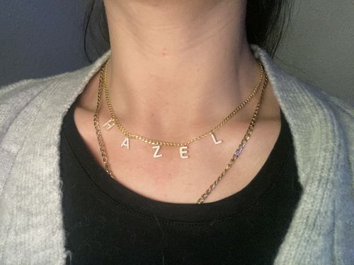 Customer photo review of Namenskette Zirkonia