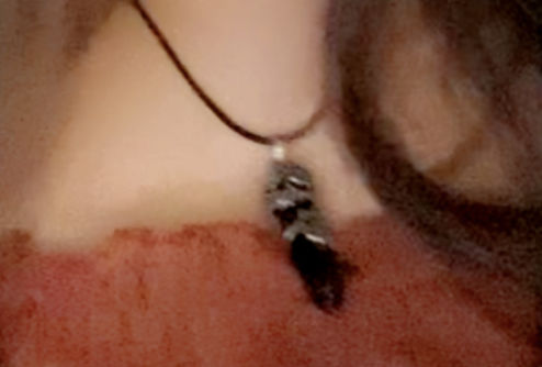 Customer photo review of Crystal Flower Hexagon Necklace