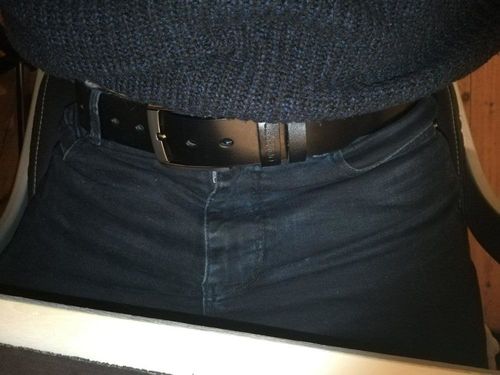 Customer photo review of Ceinture de haute qualité en cuir véritable pour Homme
