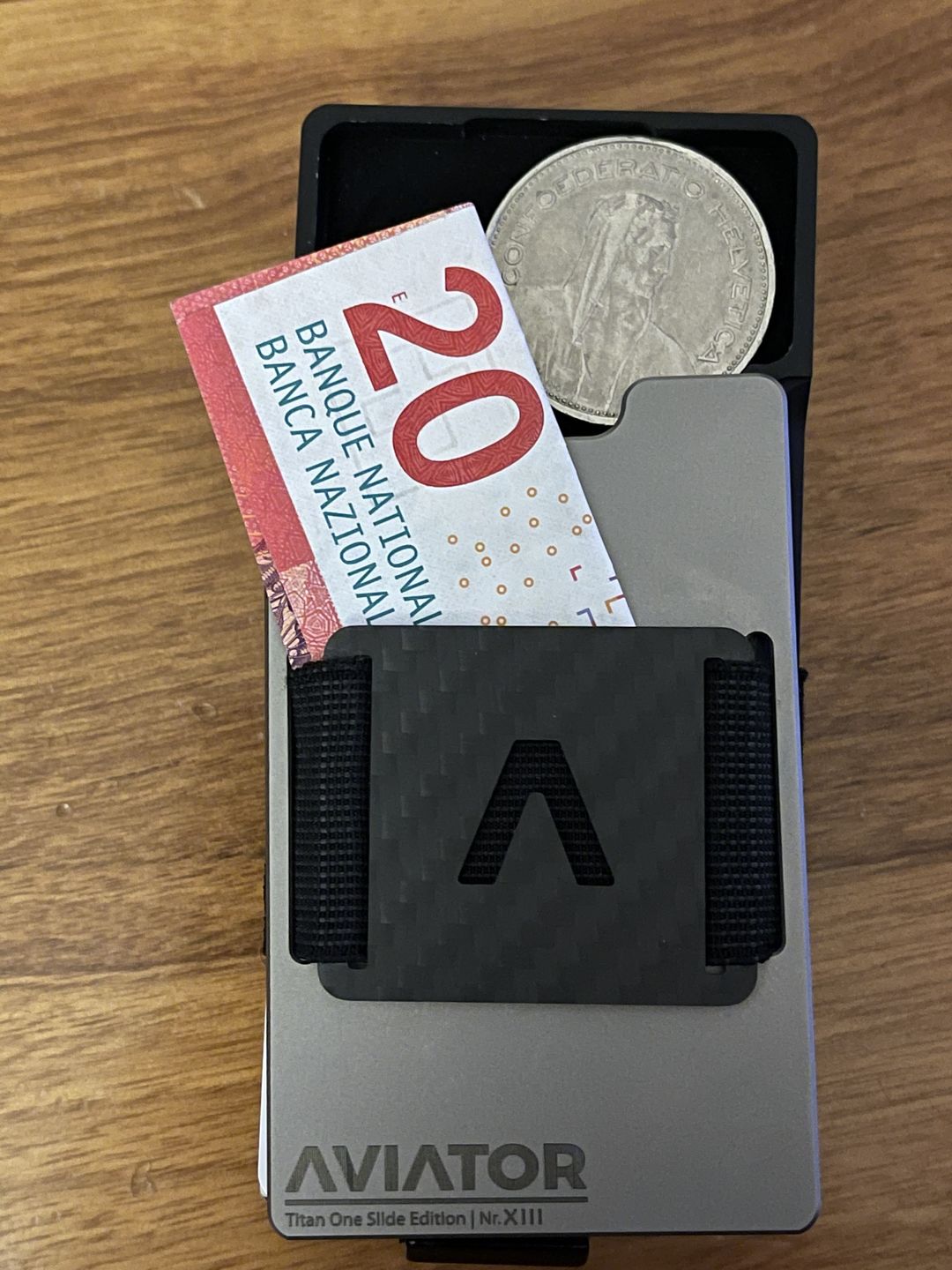 Customer photo review of Titan #1 Edition | Titanium Slim Wallet
