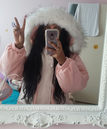 Customer photo review of Cute Bear Cozy Coat