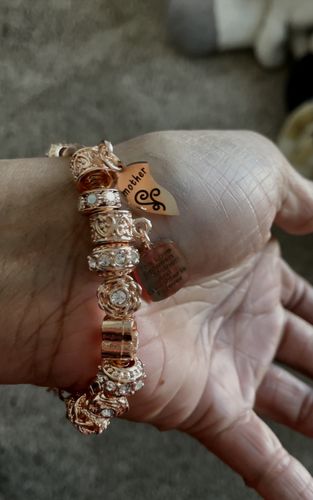 Customer photo review of Mother Daughter Eternal Love Bracelets - Rose Gold