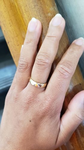 Customer photo review of Wide Hammered Band