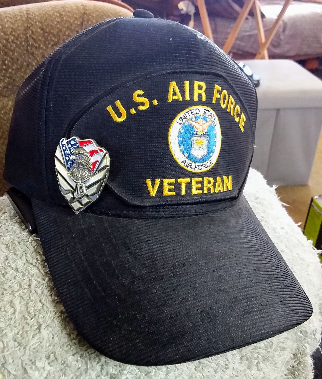Customer photo review of US Air Force Veteran Pin