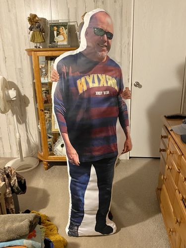 Customer photo review of Create A Custom Human Size Pillow