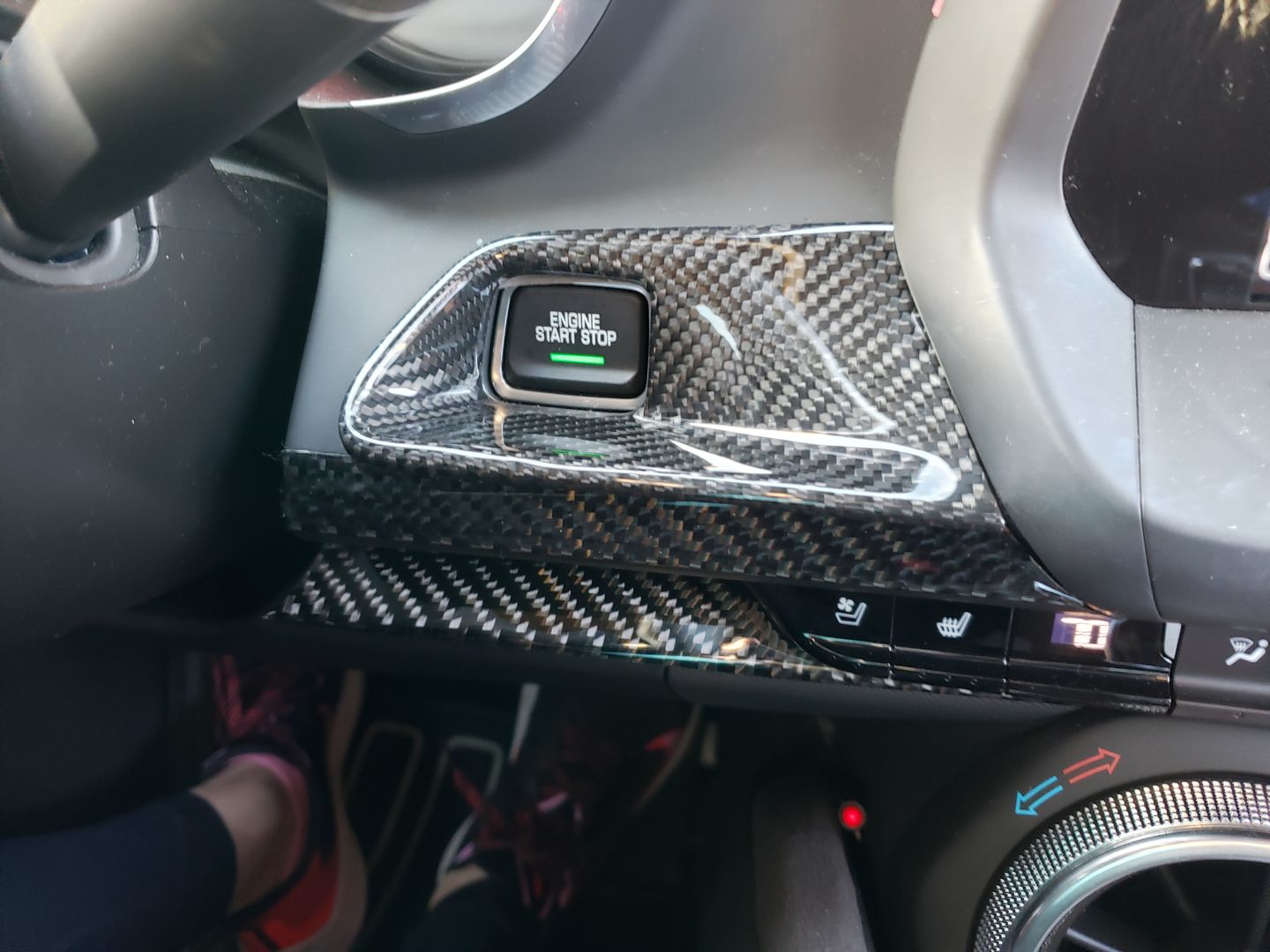Customer photo review of Start/Stop Button Surround Trim Cover for 2016-2020 6th Gen Chevy Camaro