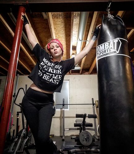 Customer photo review of #Beast Wide Neck Crop Top - 014