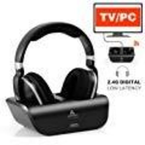 Customer photo review of Wireless TV Headphones, Monodeal Over Ear Headsets for TV Watching with Charging Dock, 2.4GHz RF Transmitter, 100ft Wireless Range and Rechargeable 20 Hour Battery, Black