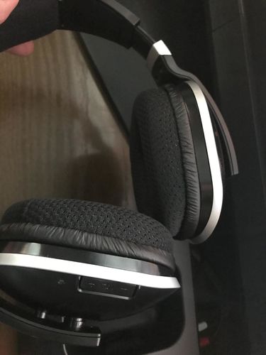 Customer photo review of Wireless TV Headphones, Monodeal Over Ear Headsets for TV Watching with Charging Dock, 2.4GHz RF Transmitter, 100ft Wireless Range and Rechargeable 20 Hour Battery, Black