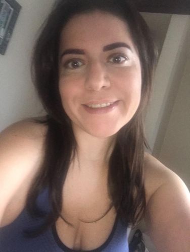 Customer photo review of Full Shine Tape in Hair Extensions 100% Virgin Human Hair Darkest Brown (#2)