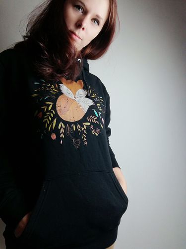 Customer photo review of FUCHS IN BLUMEN - BIO  - Unisex Hoody (PREMIUM)