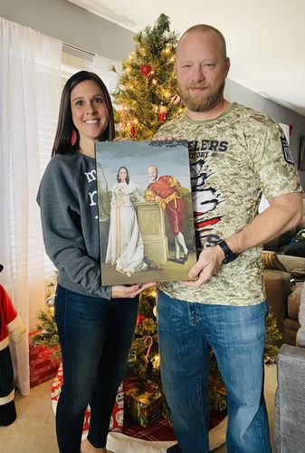 Customer photo review of The Courtly Couple - Custom Canvas