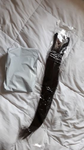Customer photo review of Full Shine Clip in Extensions 100% Remy Human Hair 7 Pieces Off Black (#1B)