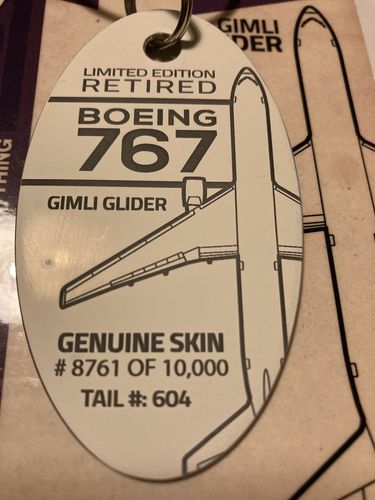 Customer photo review of BOEING 767 (GIMLI GLIDER) - PLANETAG - TAIL# 604