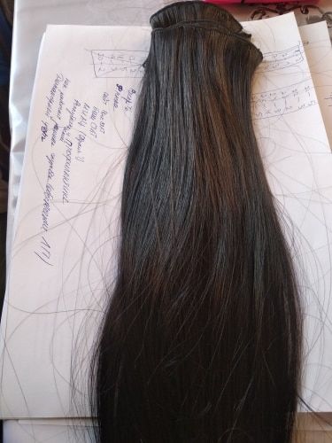 Customer photo review of Full Shine Clip in Extensions 100% Remy Human Hair 7 Pieces Jet Black (#1)