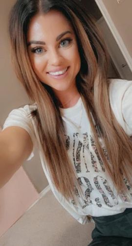 Customer photo review of Full Shine Clip in Extensions 100% Remy Human Hair Balayage Blonde (#18/22/60)