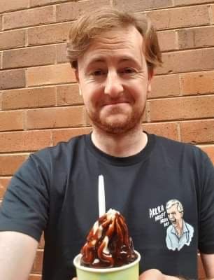 Customer photo review of Barking Dog Man 🗣️ - Men's T Shirt