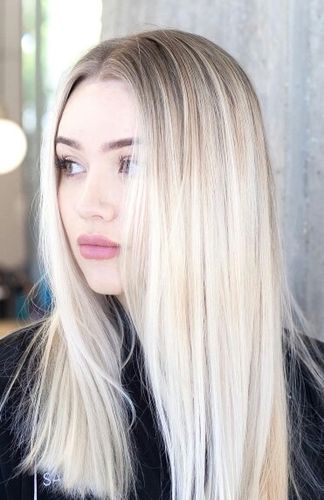 Customer photo review of Full Shine Clip in Extensions 100% Remy Human Hair Balayage Blonde (#18/22/60)