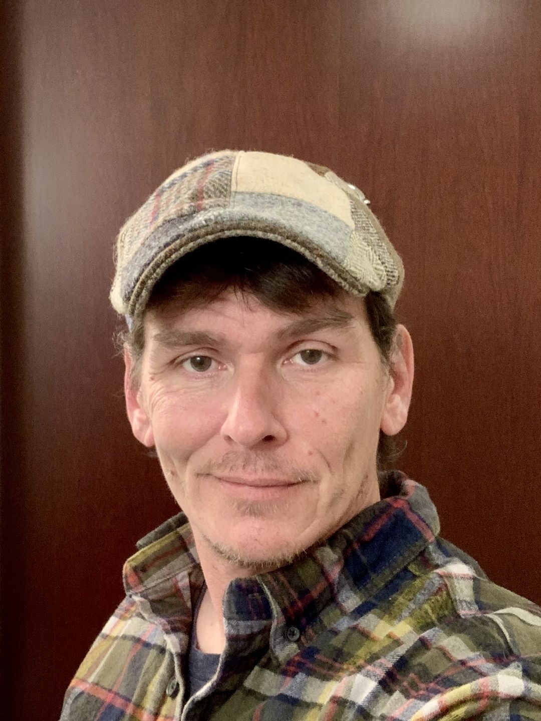Customer photo review of Erin Cap Patchwork Tweed