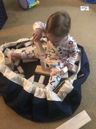 Customer photo review of Super Toy Storage Bag - Navy Blue