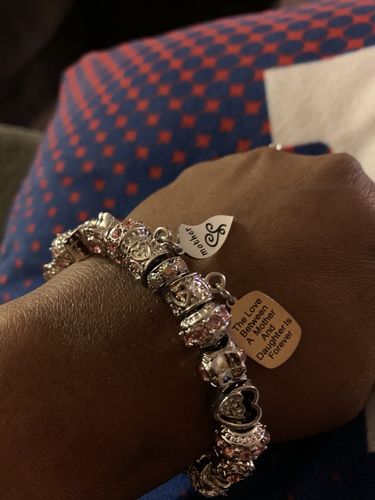 Customer photo review of Mother Daughter Eternal Love Bracelets