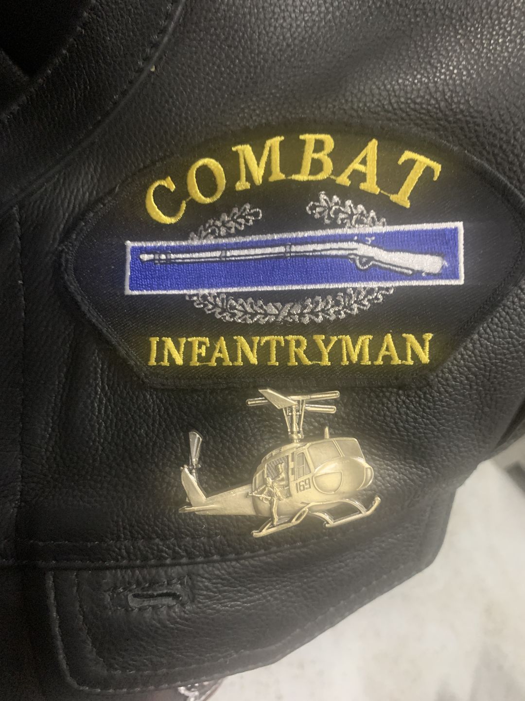 Customer photo review of Huey Helicopter Pin