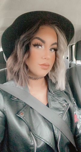 Customer photo review of Icy Grey Prescription Contact Lenses