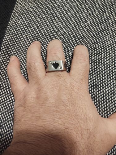 Customer photo review of ACE OF SPADES RING