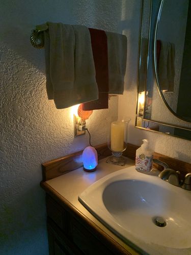 Customer photo review of Color Changing Himalayan Salt Lamp (mini)