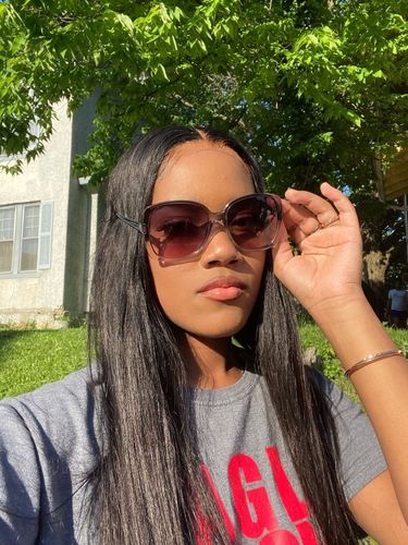 Customer photo review of 50g Virgin Hair Weft Hot Color Dark Brown 100% Real Remy Sew In Weft Human Hair Bundles(#4)