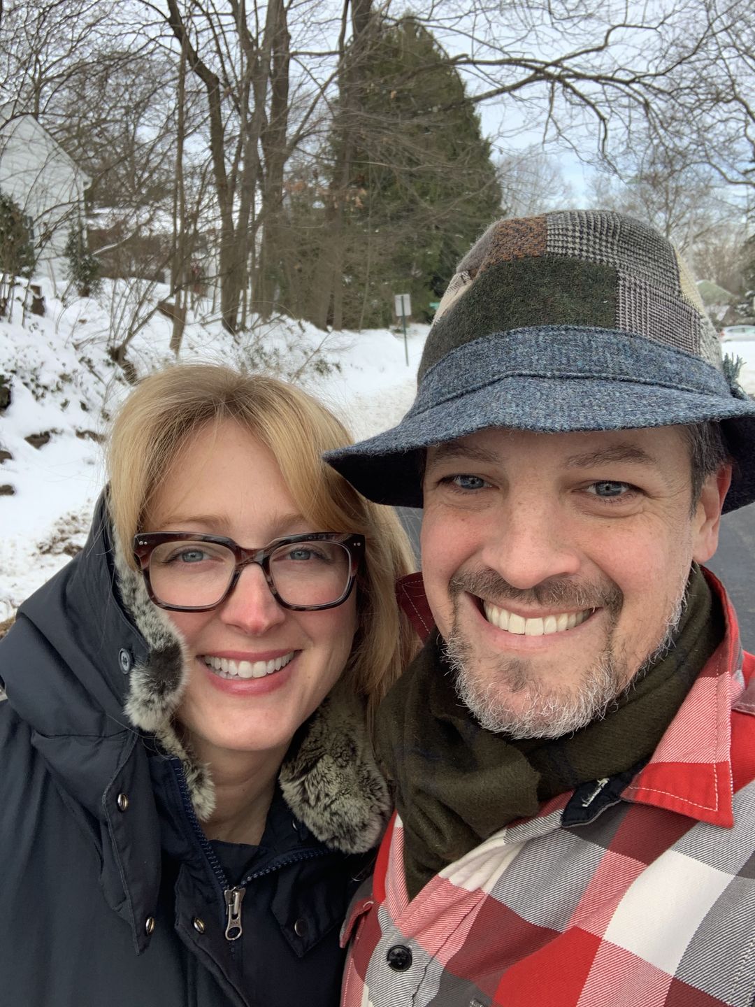 Customer photo review of Walking Hat Patchwork Tweed