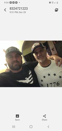 Customer photo review of USA Flag Eagle Mens Apparel