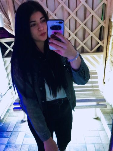 Customer photo review of Full Shine Clip in Extensions 100% Remy Human Hair 7 Pieces Off Black (#1B)