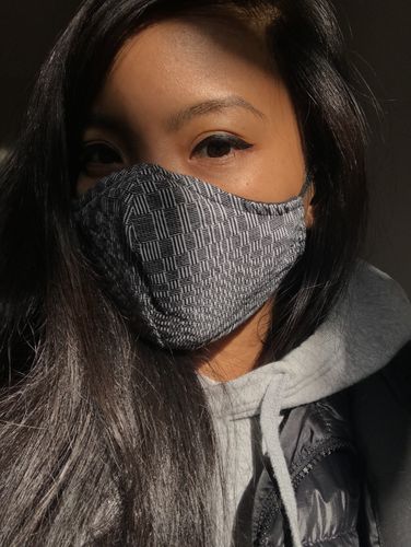 Customer photo review of Handwoven Face Mask