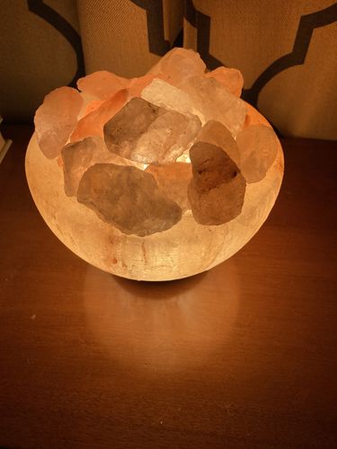 Customer photo review of Fire Bowl Himalayan Salt Lamp