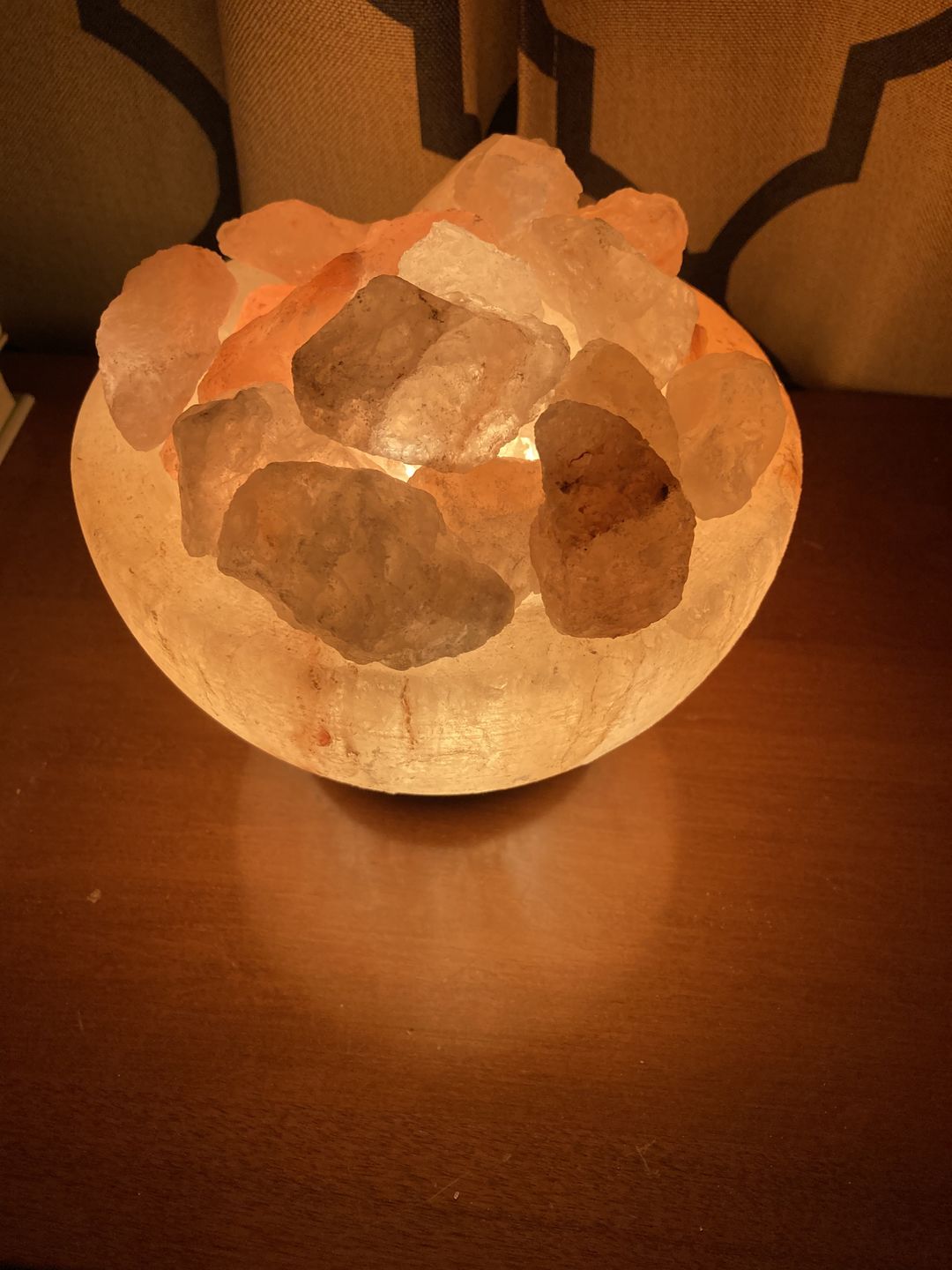 Customer photo review of Fire Bowl Himalayan Salt Lamp