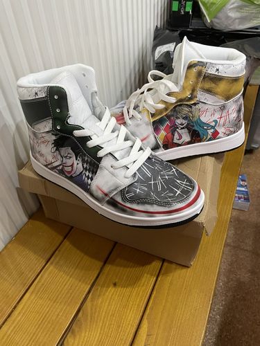 Customer photo review of Suicide Squad High Top Leather Sneaker