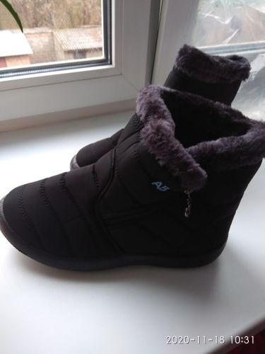 Customer photo review of Women's Winter Warm Waterproof Snow Booties [Limted SALE: Buy 2 Save More 15%]