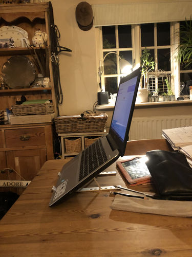 Customer photo review of Laptop Stand | Aluminium, Portable & Foldable