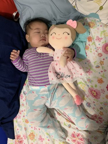Customer photo review of Leyadoll Personalized Name Doll + Backpack Bundle - Strawberry 2 Skin Tones Baby Doll Backpack