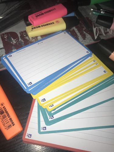 Avis photo d'un client sur Flashcards FLASH 2.0 OXFORD # 80 cartes 7,5 x 12,5 cm - ligné