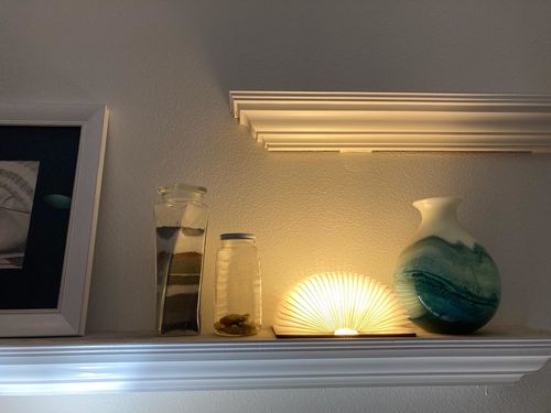 Customer photo review of MONODEAL Wooden Folding Book Lamp Warm Light 40% Off