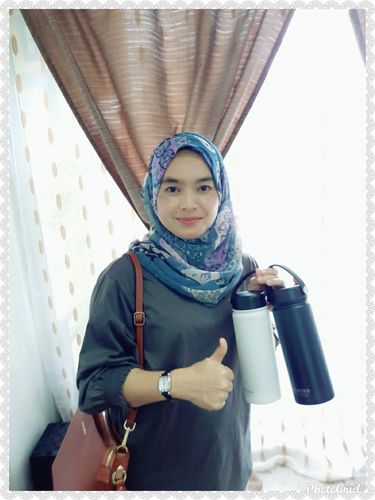 Customer photo review of (2-PACK) ACE bottle 530ml - Black/Beige