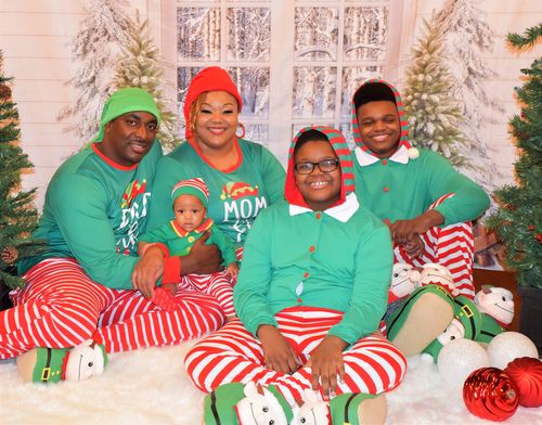 Customer photo review of Kate Christmas Trees Window Snow View Backdrop Designed By Jerry_Sina