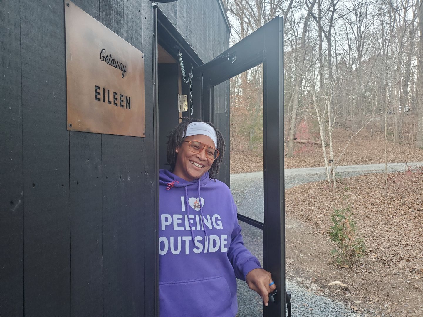Customer photo review of Funny "I Love Peeing Outside" Camping Shirts and Hoodies