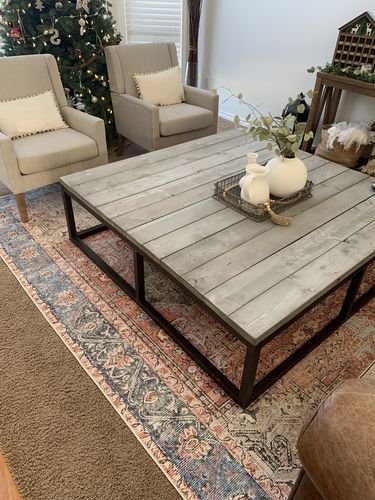 Customer photo review of Distressed Vintage Cezanne Terracotta Sky Area Rug