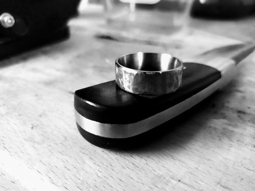 Customer photo review of Hammered Titanium